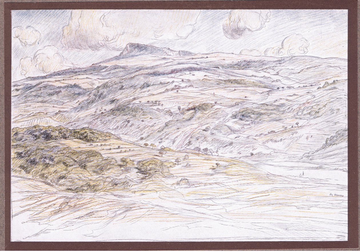 Mount La Verna, 1919 alkotó: Eugene Burnand