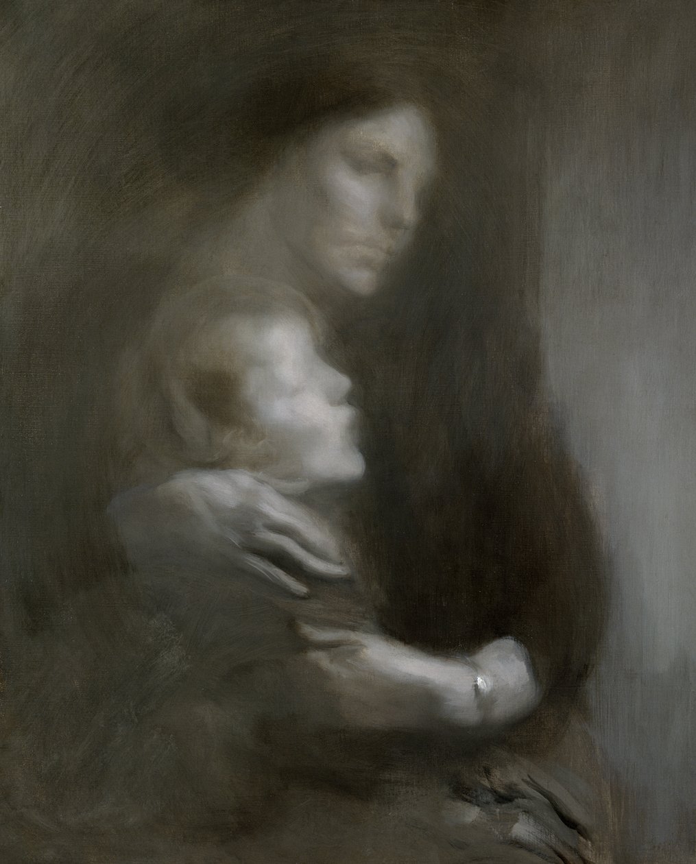 Kismama (szenvedés) (olaj, vászon) alkotó: Eugène Carrière