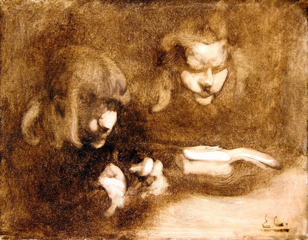 Olvasás alkotó: Eugène Carrière