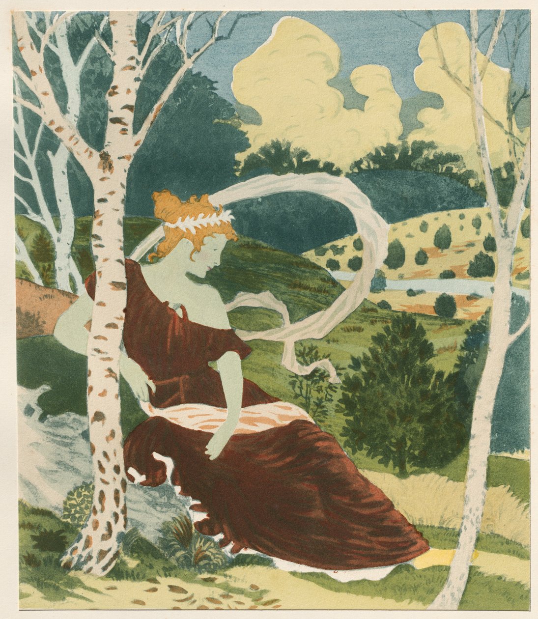 Az erdőben alkotó: Eugene Grasset