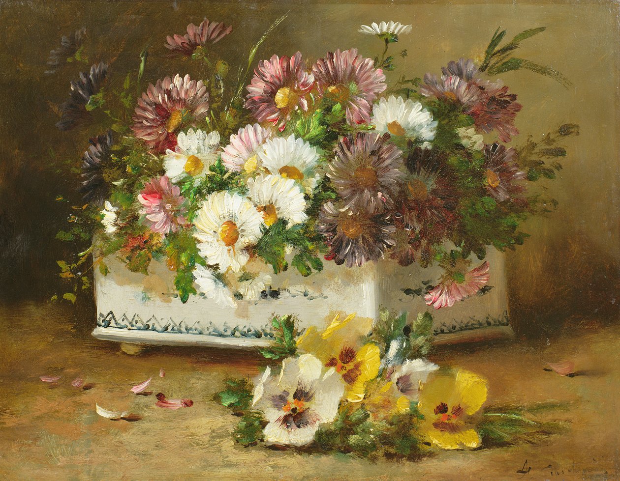 Virágcsendélet alkotó: Eugene Henri Cauchois