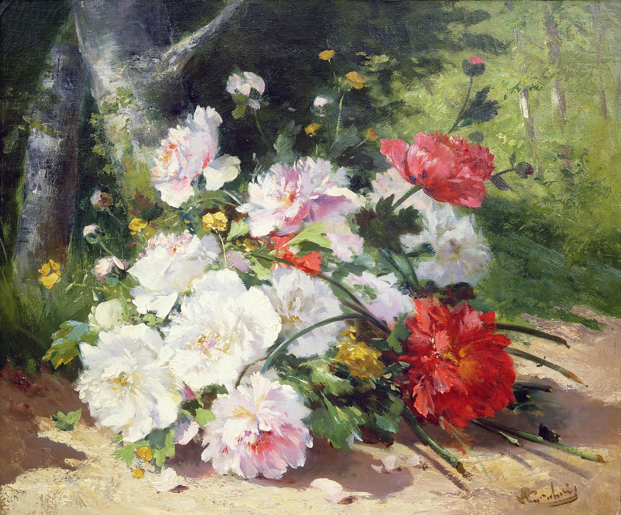 Virágcsendélet alkotó: Eugene Henri Cauchois