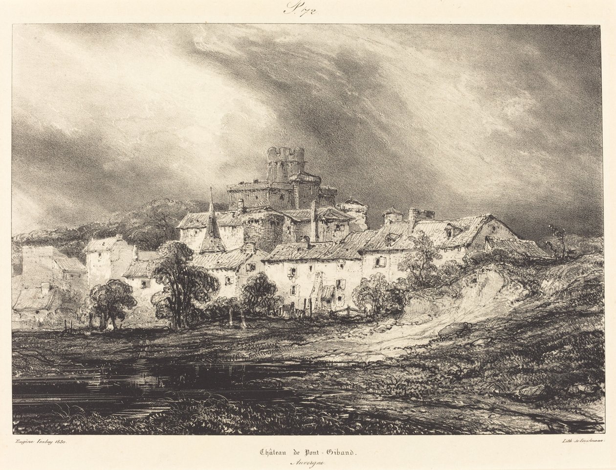 Pont-Gibaud kastélya alkotó: Eugene Isabey