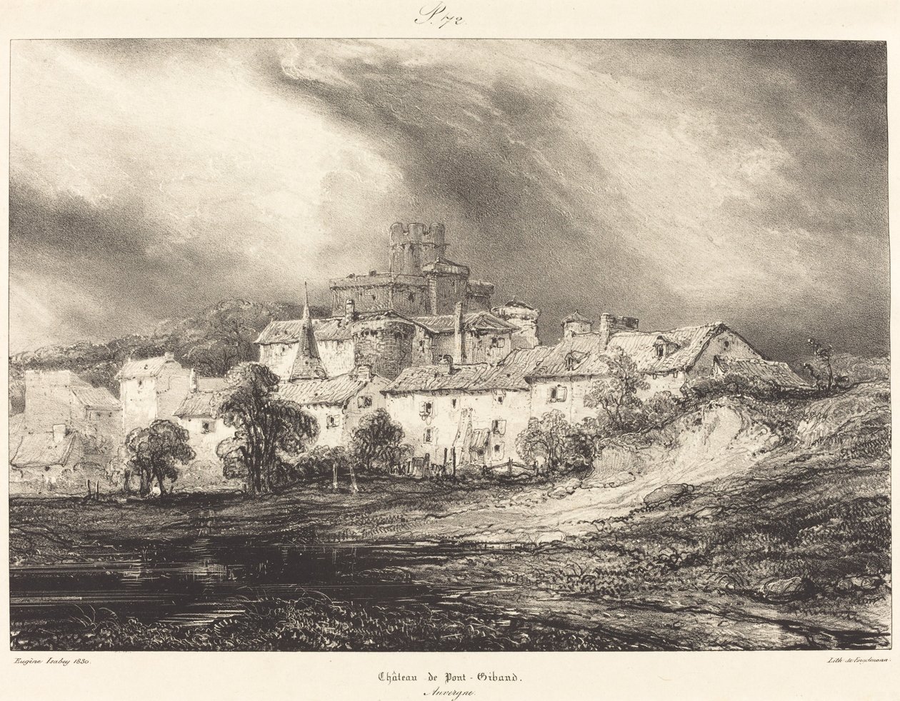 Pont-Gibaud kastélya alkotó: Eugene Isabey