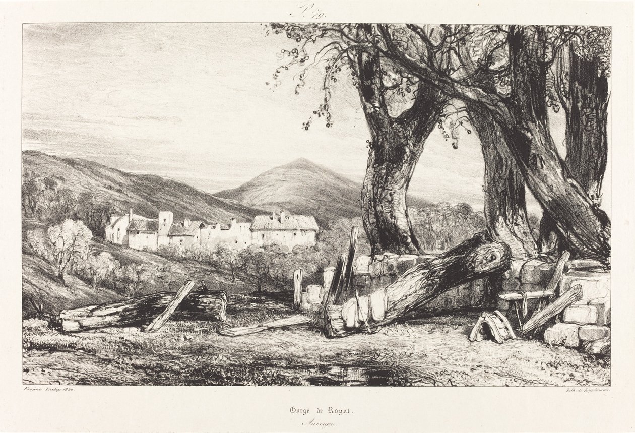 Royat szurdoka, Auvergne alkotó: Eugene Isabey