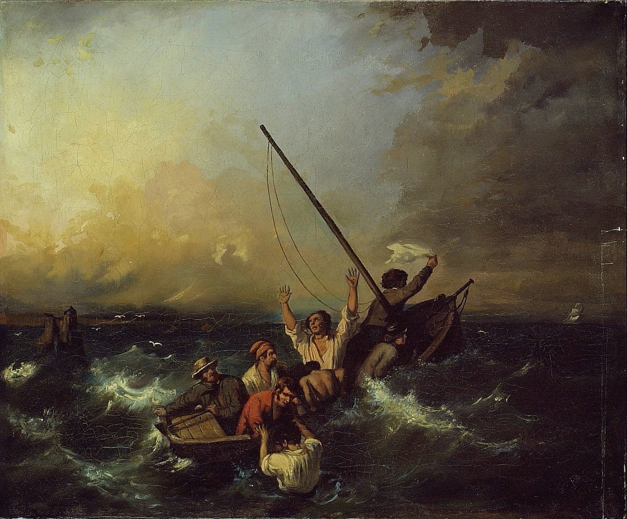Hajótörés, 19. század. alkotó: Eugene Isabey