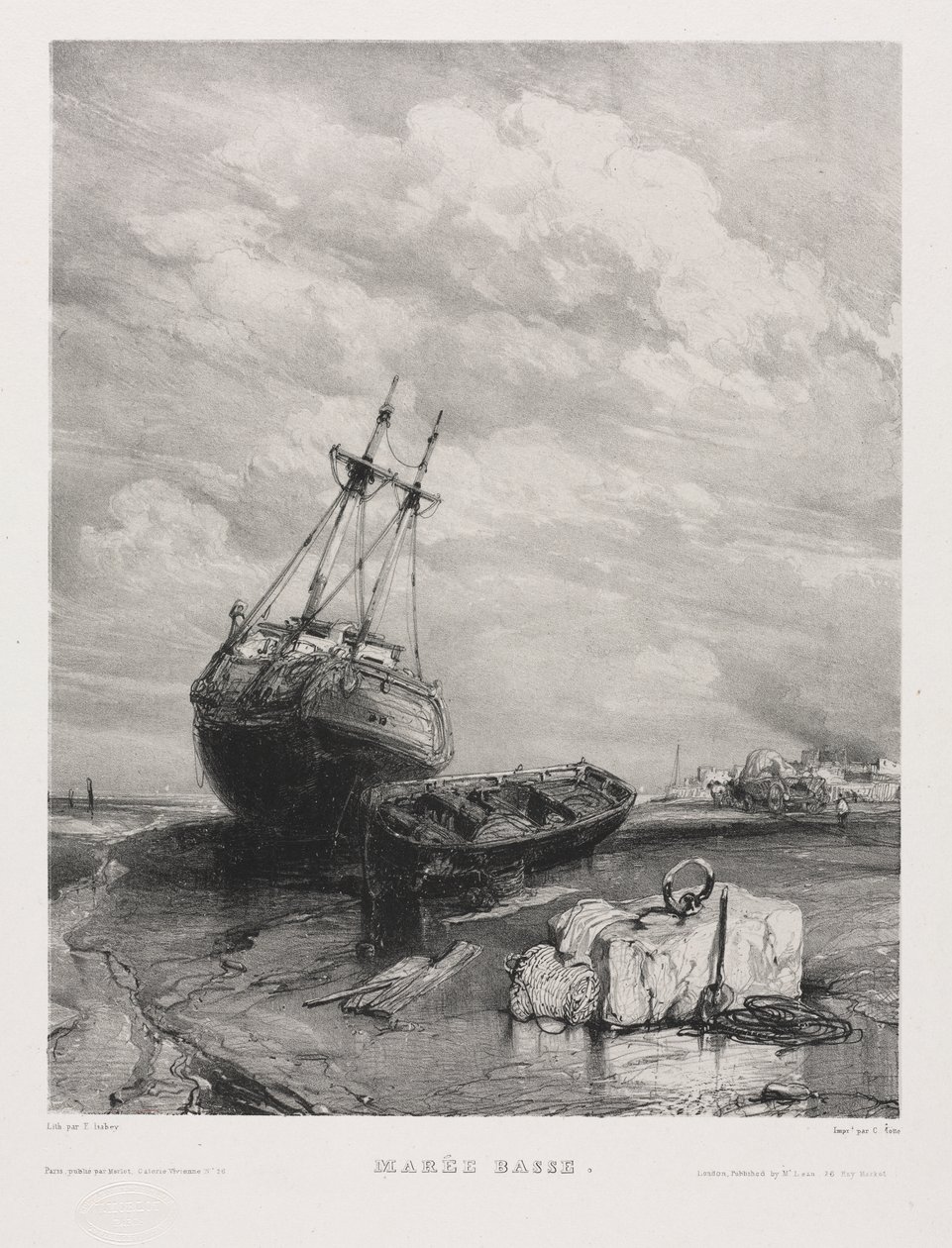 Hat tengerészgyalogos: Apály alkotó: Eugene Isabey