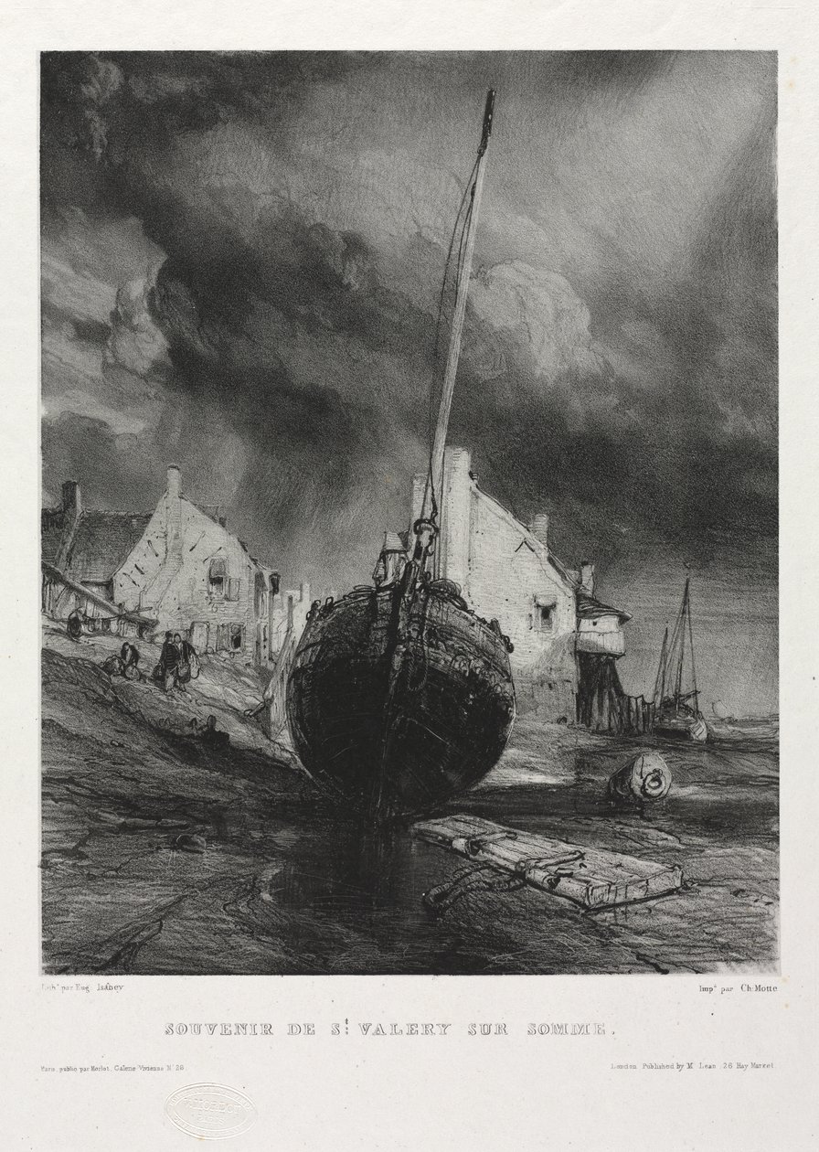 Hat tengerészgyalogos: Szent Valéry-sur-Somme emléktárgy alkotó: Eugene Isabey