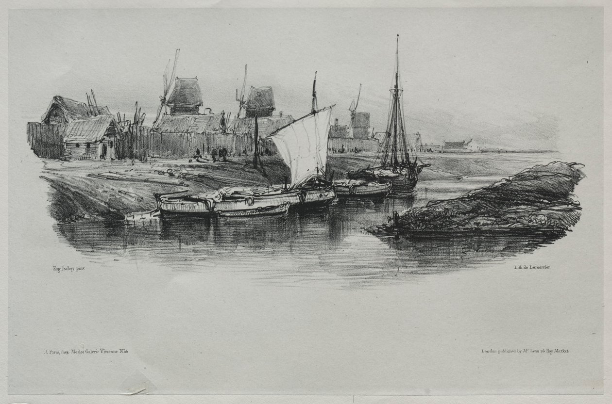 Emléktárgyak: Csatornapart, 1832. alkotó: Eugene Isabey