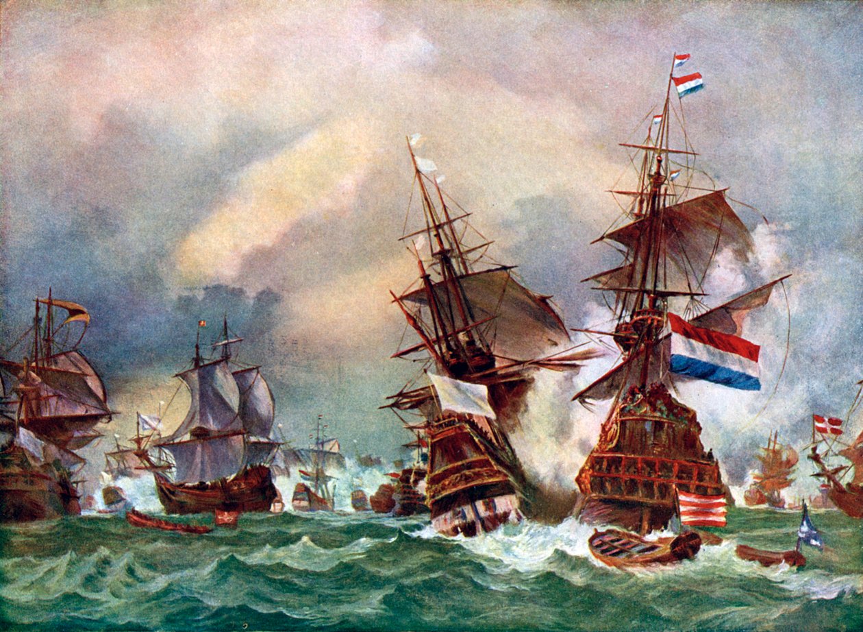 A texeli csata, 1673 c1920. alkotó: Eugene Isabey