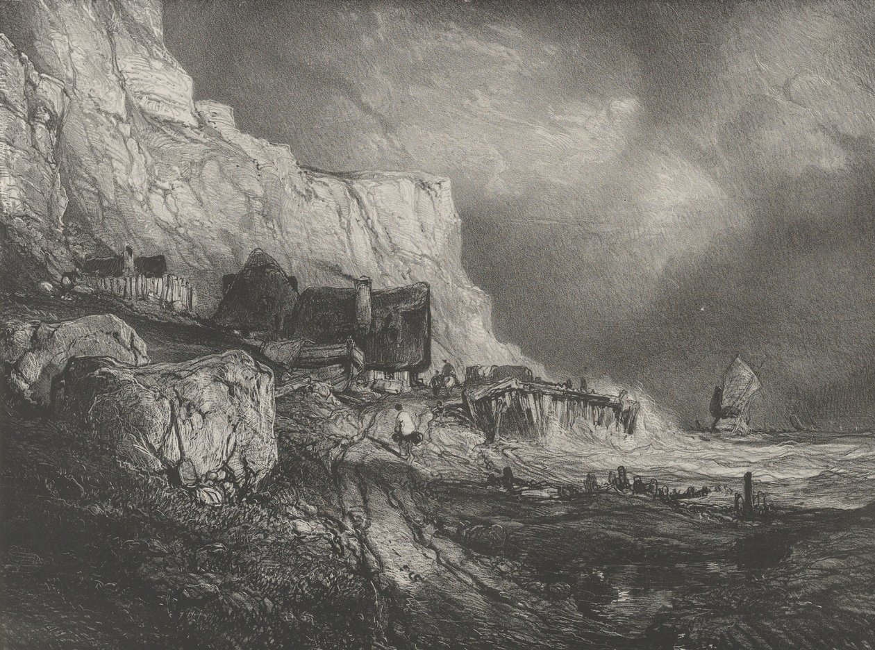 Dieppe környéke, 1833. alkotó: Eugene Isabey