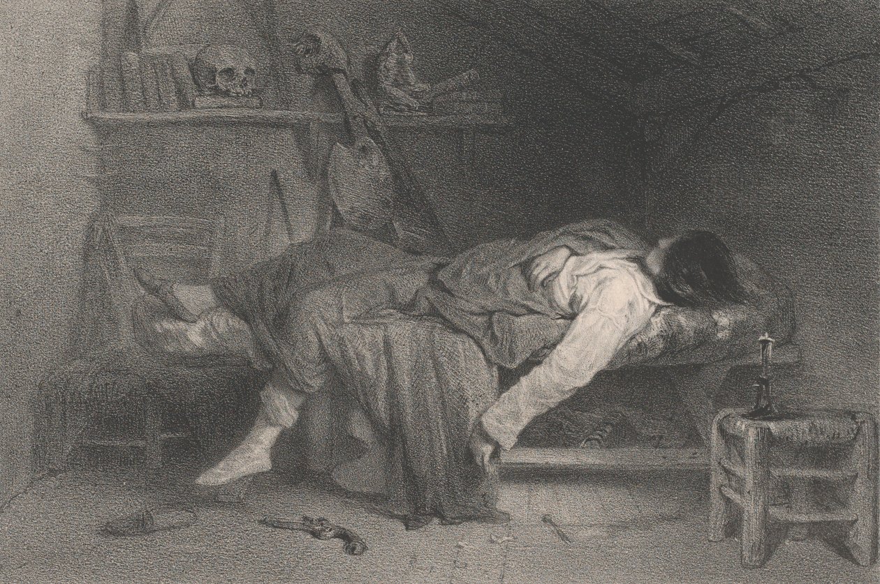 Az öngyilkosság, 1846. alkotó: Eugene Leroux