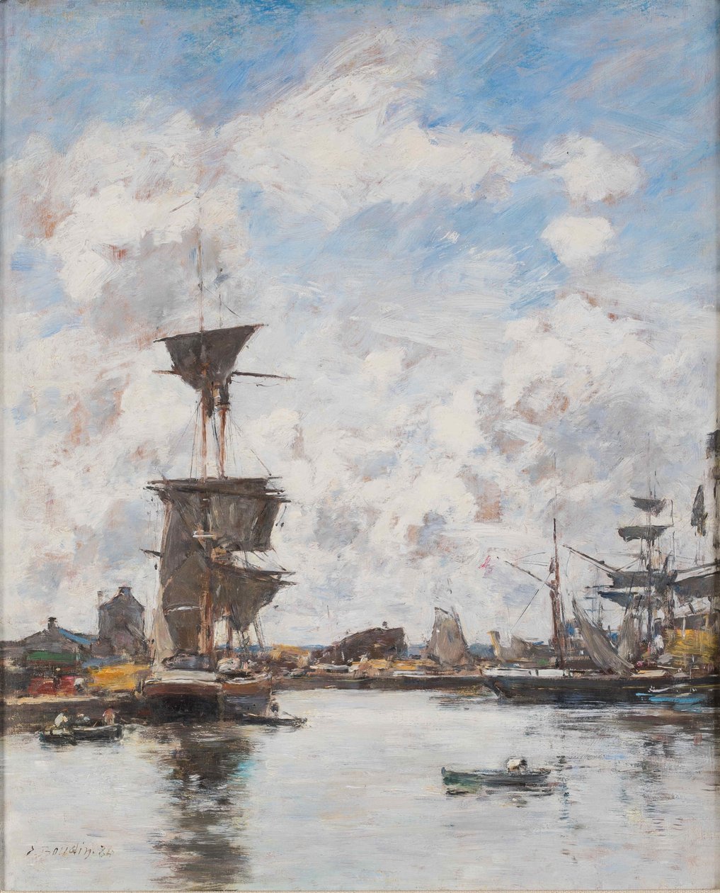 Deauville. A medence, 1884. alkotó: Eugene Louis Boudin