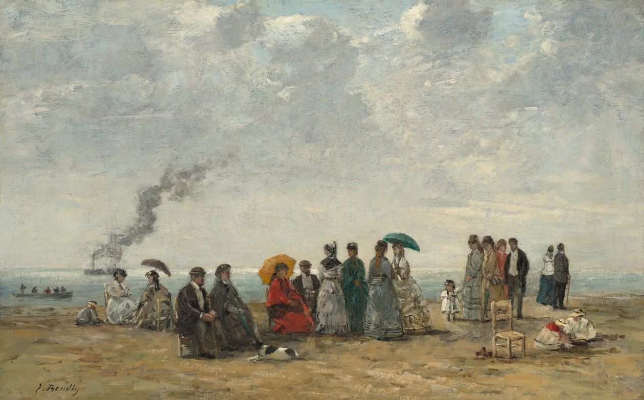 Figurák a tengerparton c. 18671870. alkotó: Eugene Louis Boudin