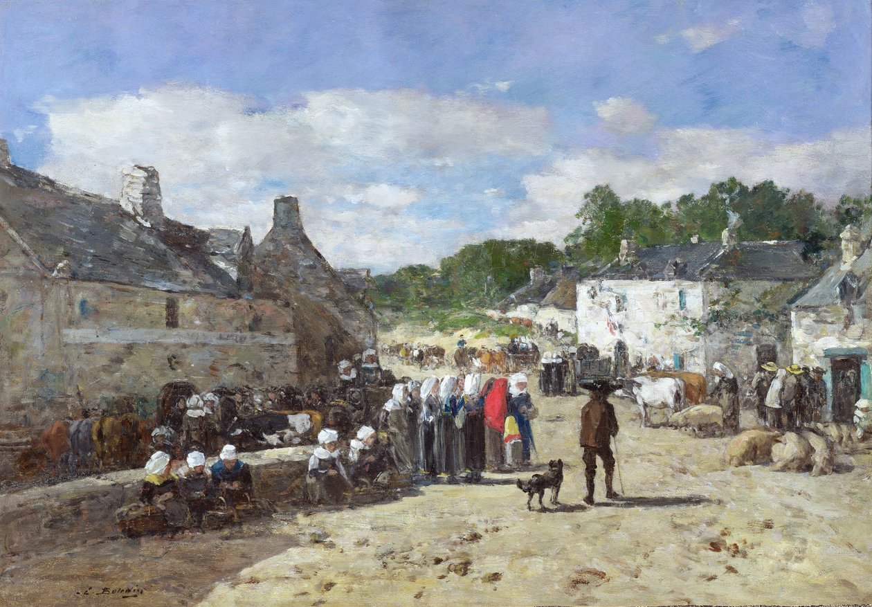 La Fete, 1865 körül alkotó: Eugene Louis Boudin