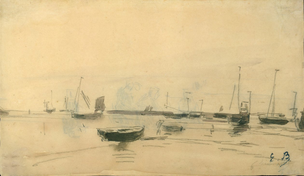 Tengeri jelenet recto, 1870-85. alkotó: Eugene Louis Boudin