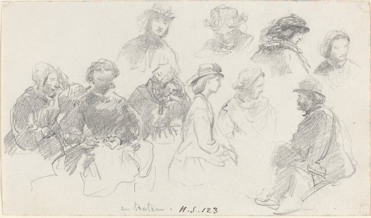 Utasok a hajón, 19. század vége. alkotó: Eugene Louis Boudin