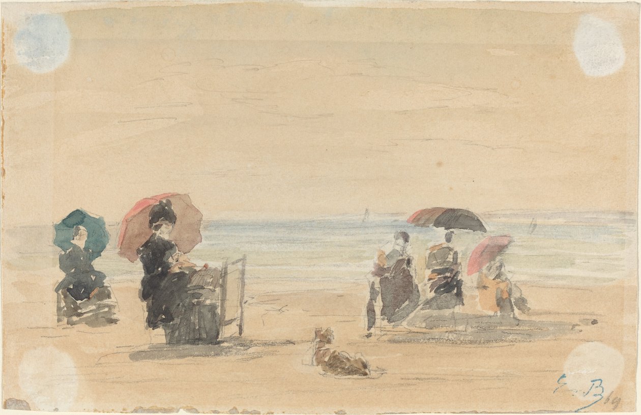 Sun Shades, Trouville, 1869. alkotó: Eugene Louis Boudin