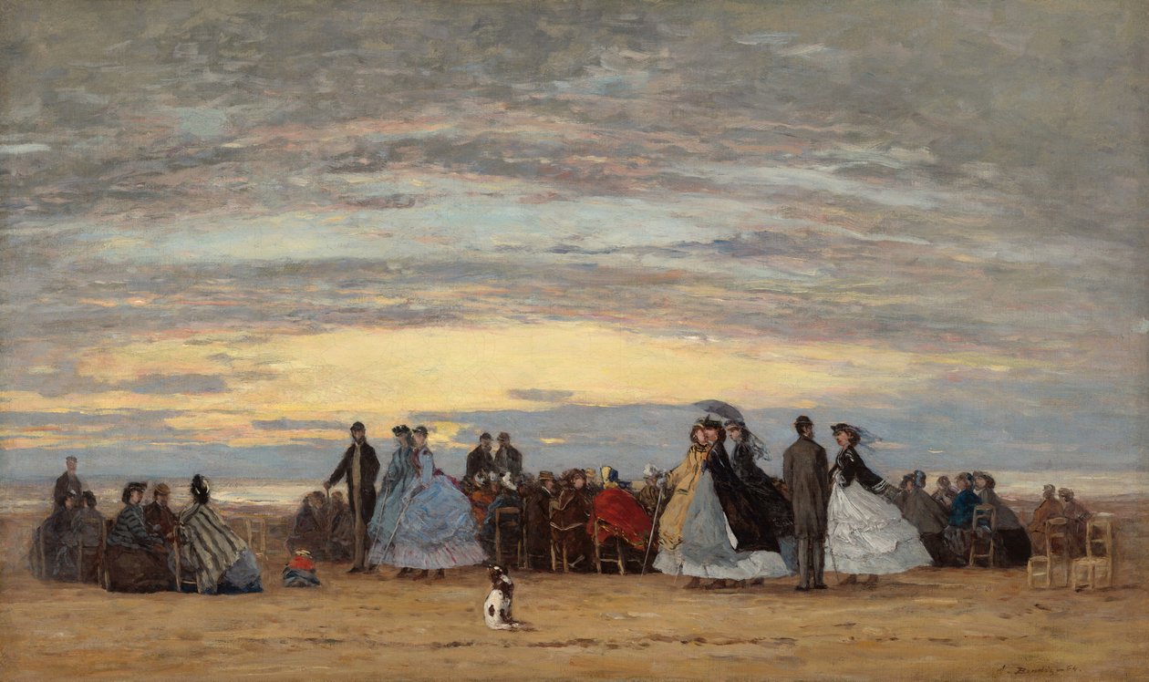A villerville-i tengerpart, 1864. alkotó: Eugene Louis Boudin