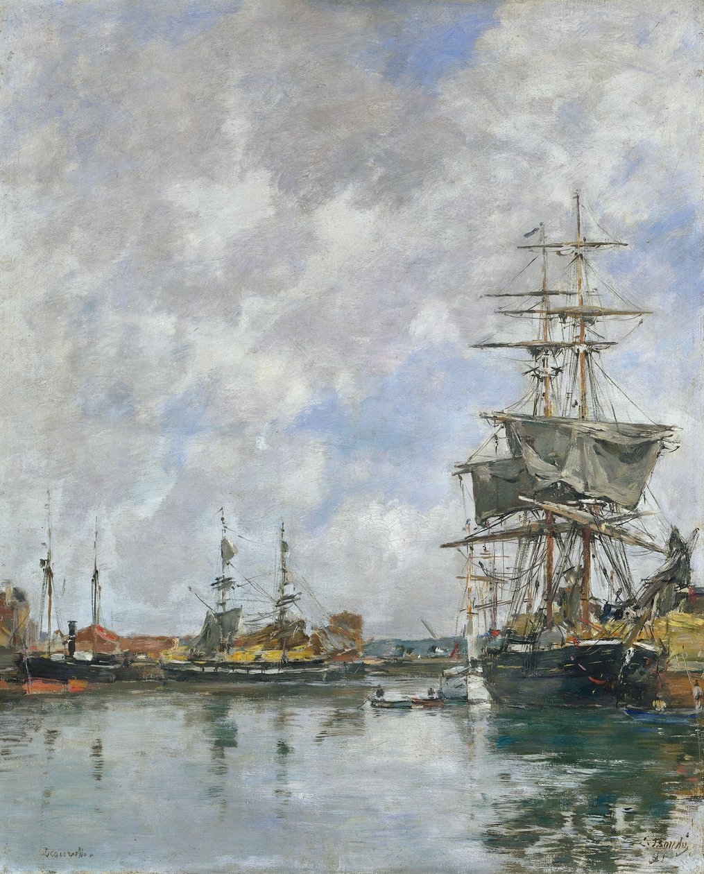 Deauville dokkja, 1891 alkotó: Eugene Louis Boudin