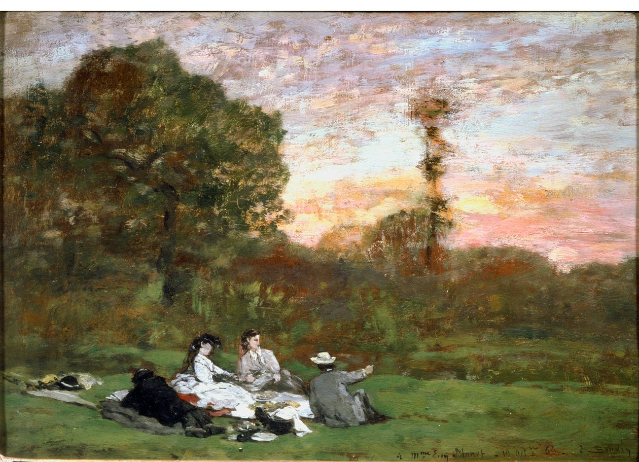Az ebéd a füvön alkotó: Eugene Louis Boudin