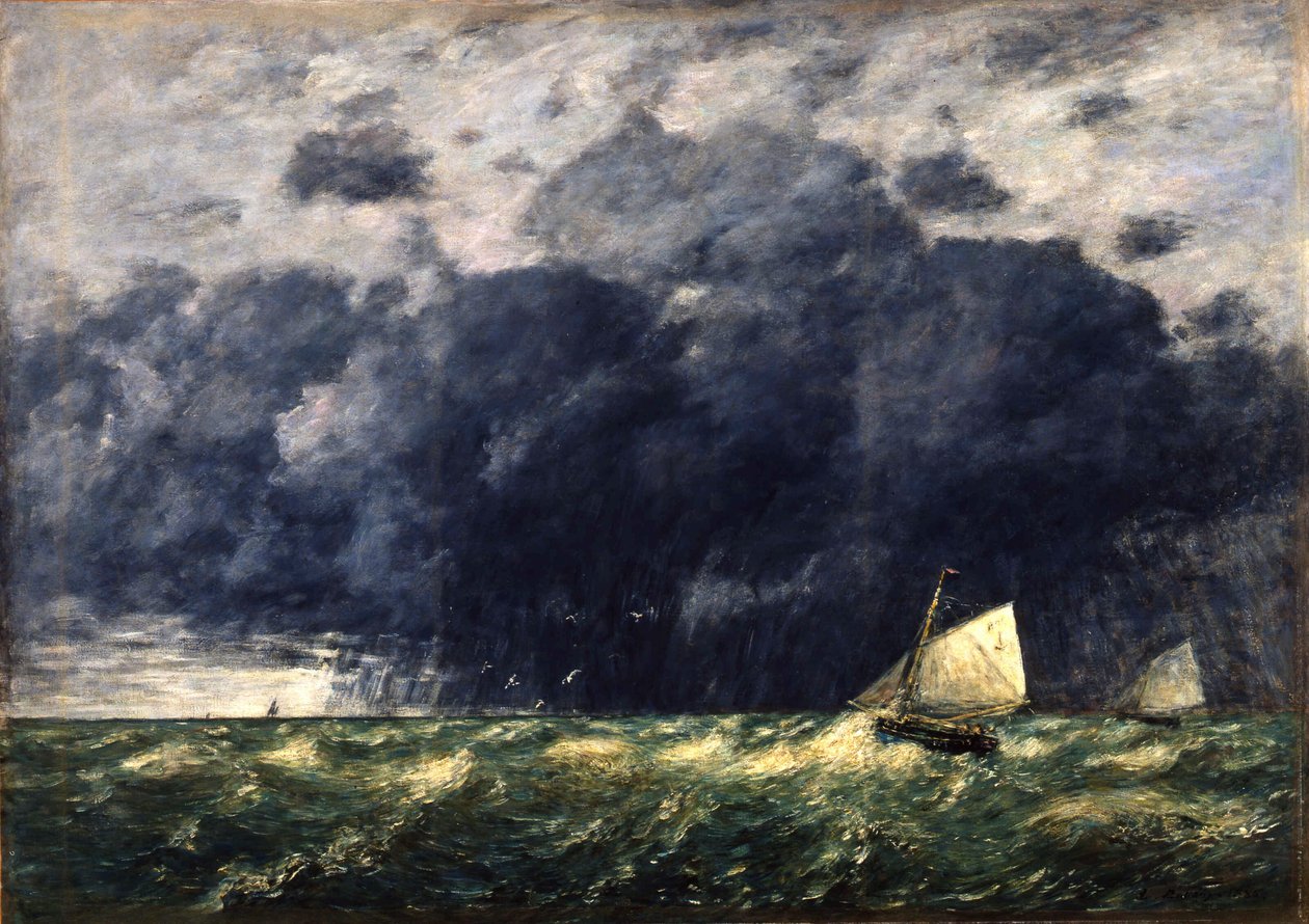 Egy vihar, 1886. alkotó: Eugene Louis Boudin