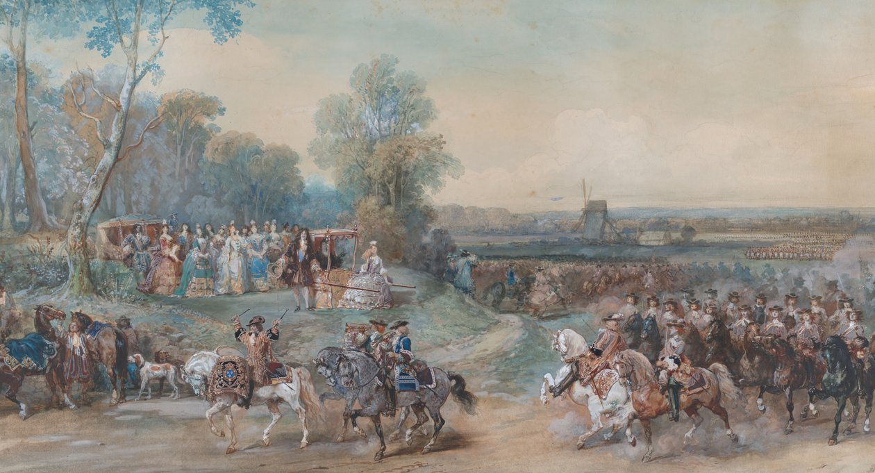 Compiègne-i tábor, 1698, kb. 1860. alkotó: Eugene Louis Lami