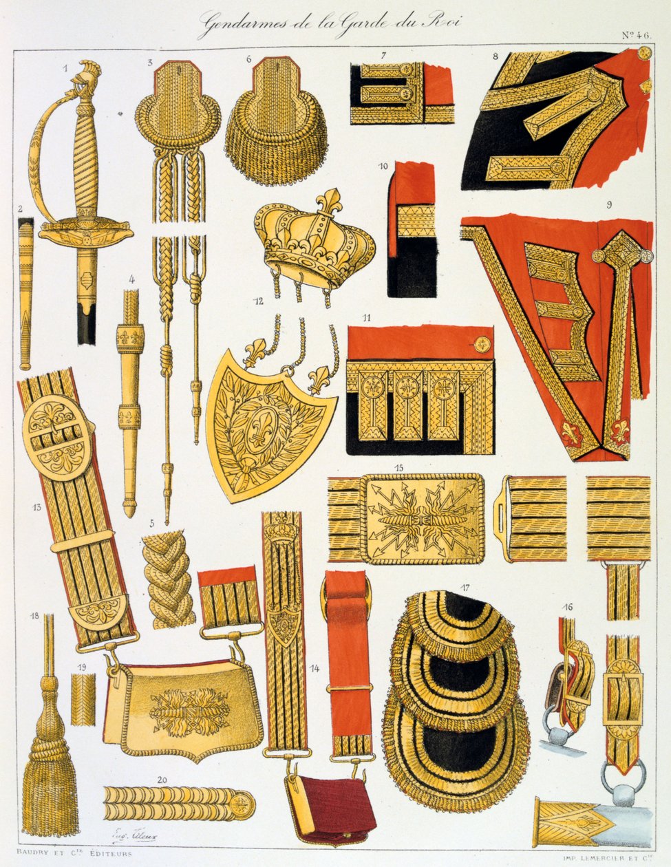 A királyi őrség csendőrei, Insignia alkotó: Eugene Titeux
