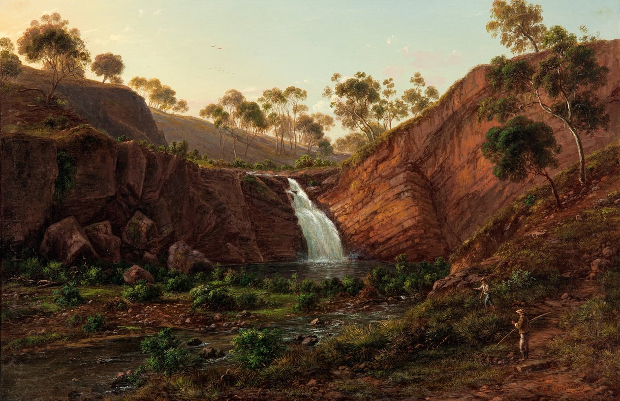 Vízesés a Clyde folyón, Tasmania alkotó: Eugene von Guérard