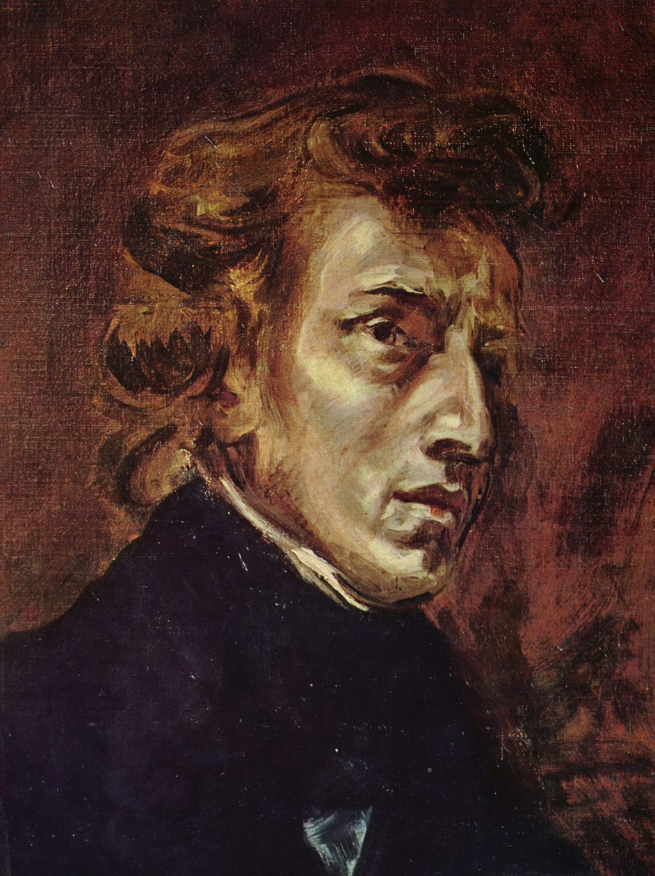 Frédéric Chopin arcképe alkotó: Ferdinand Victor Eugene Delacroix