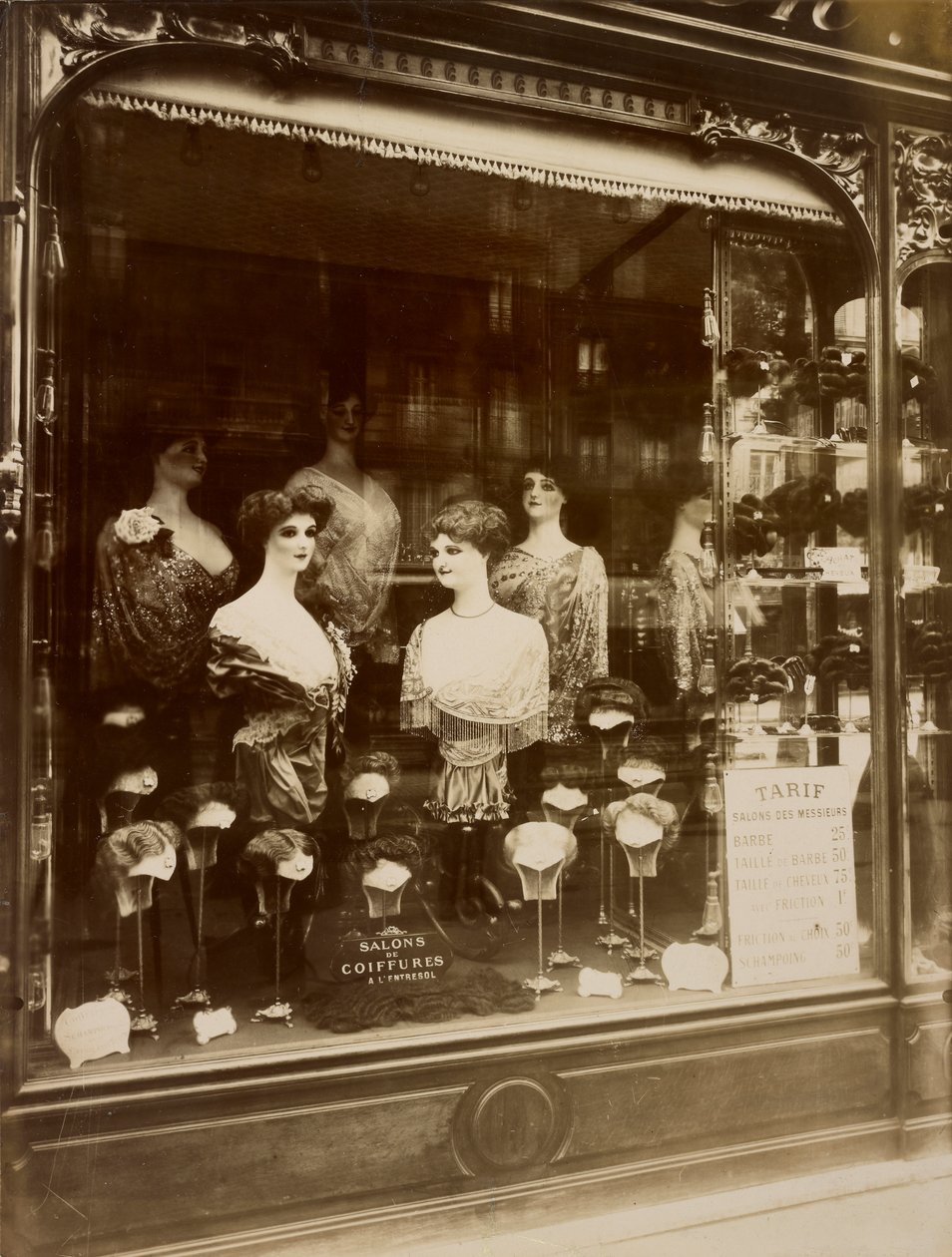 Tanulmány a Fodrászatról alkotó: Eugène Atget