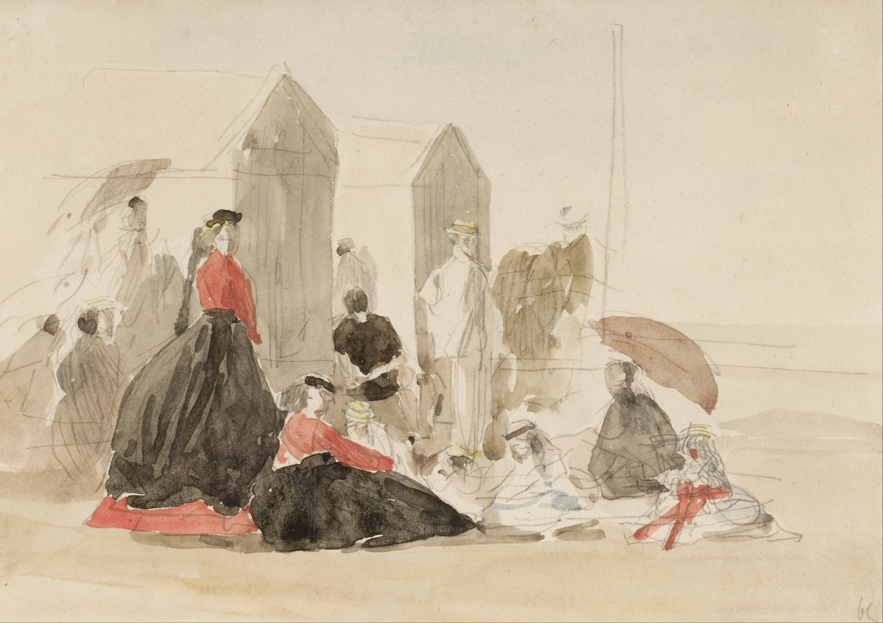 Krinolinok és kabinok alkotó: Eugene Louis Boudin