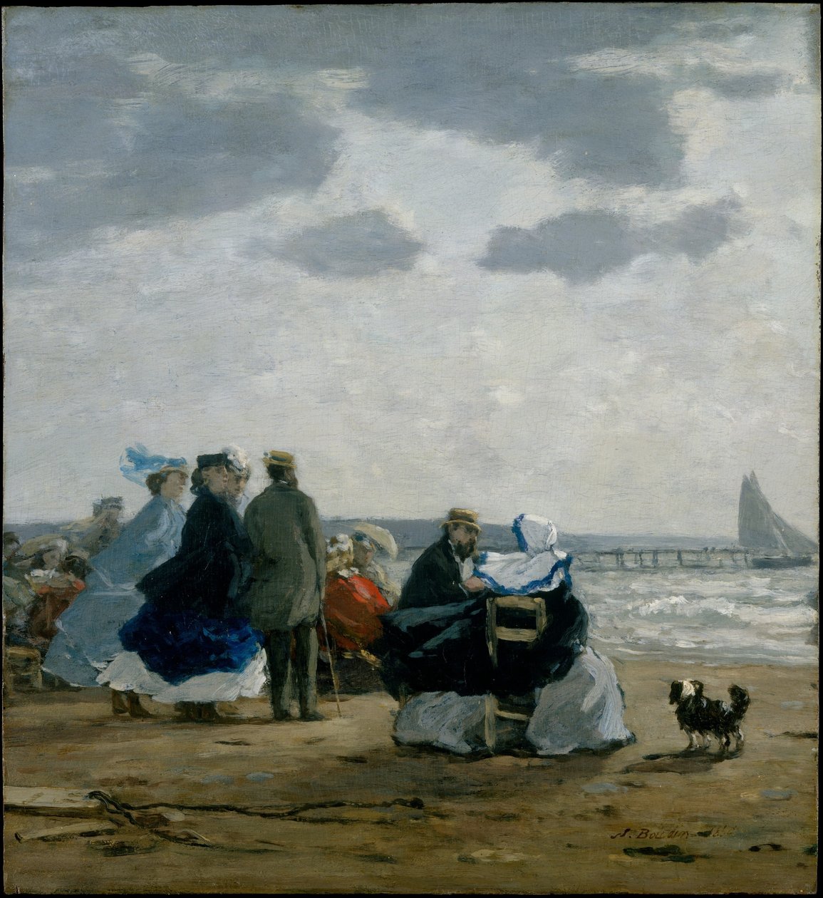 A tengerparton, Dieppe alkotó: Eugene Louis Boudin