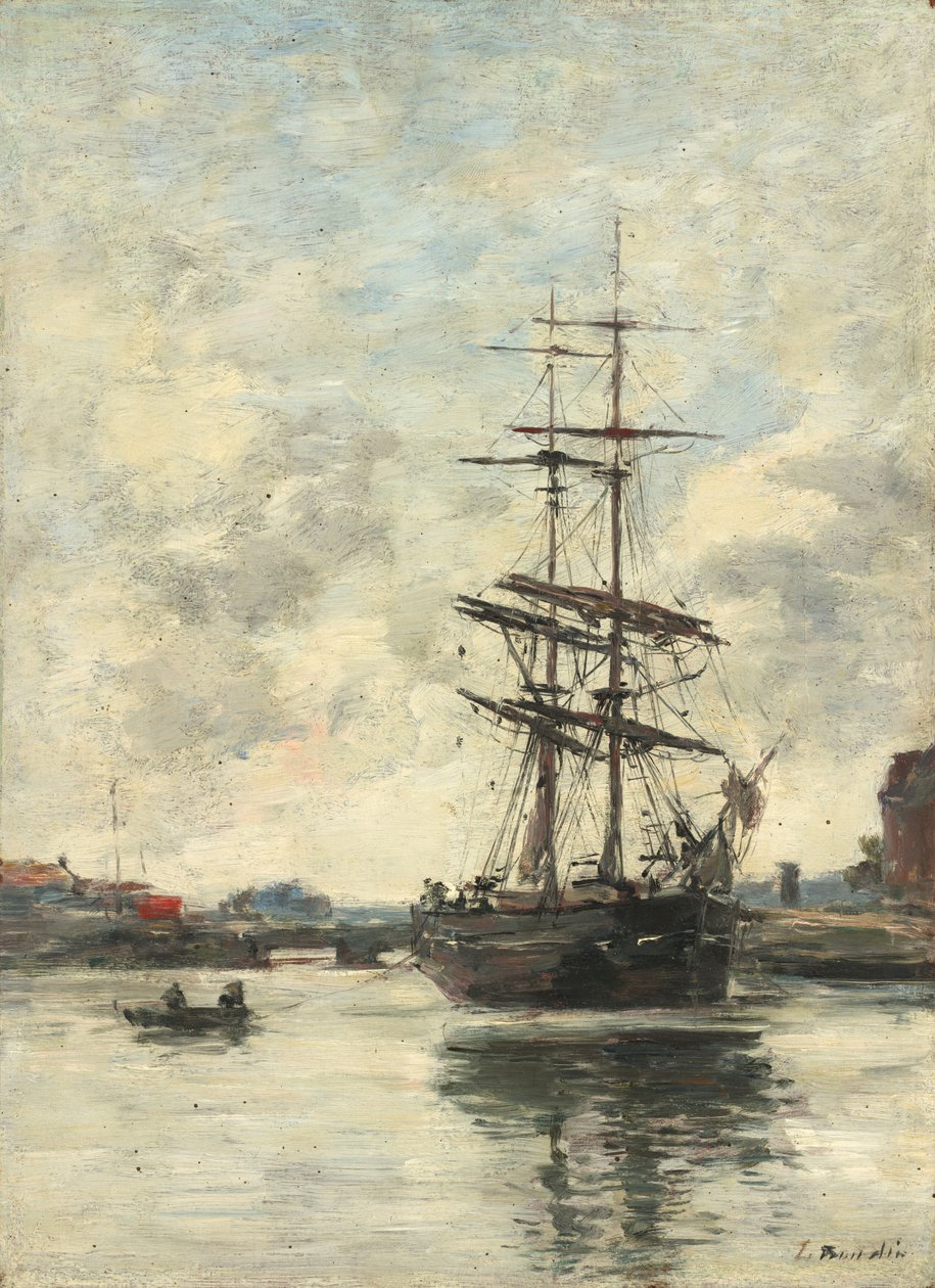 Szállítás a Touques-on alkotó: Eugène Boudin