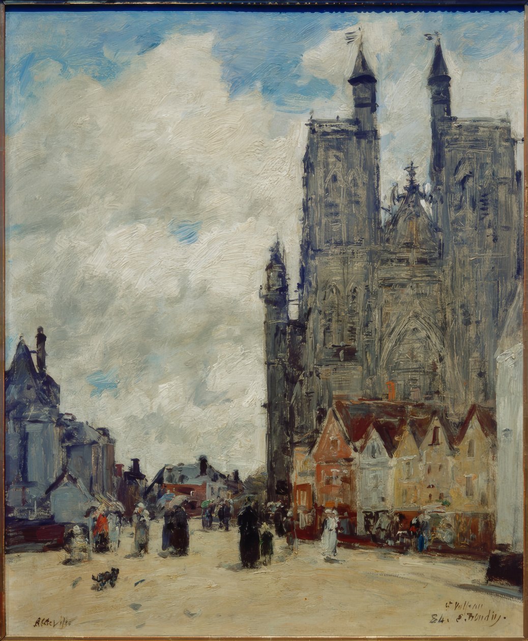 Saint-Vulfran utca és templom alkotó: Eugene Louis Boudin