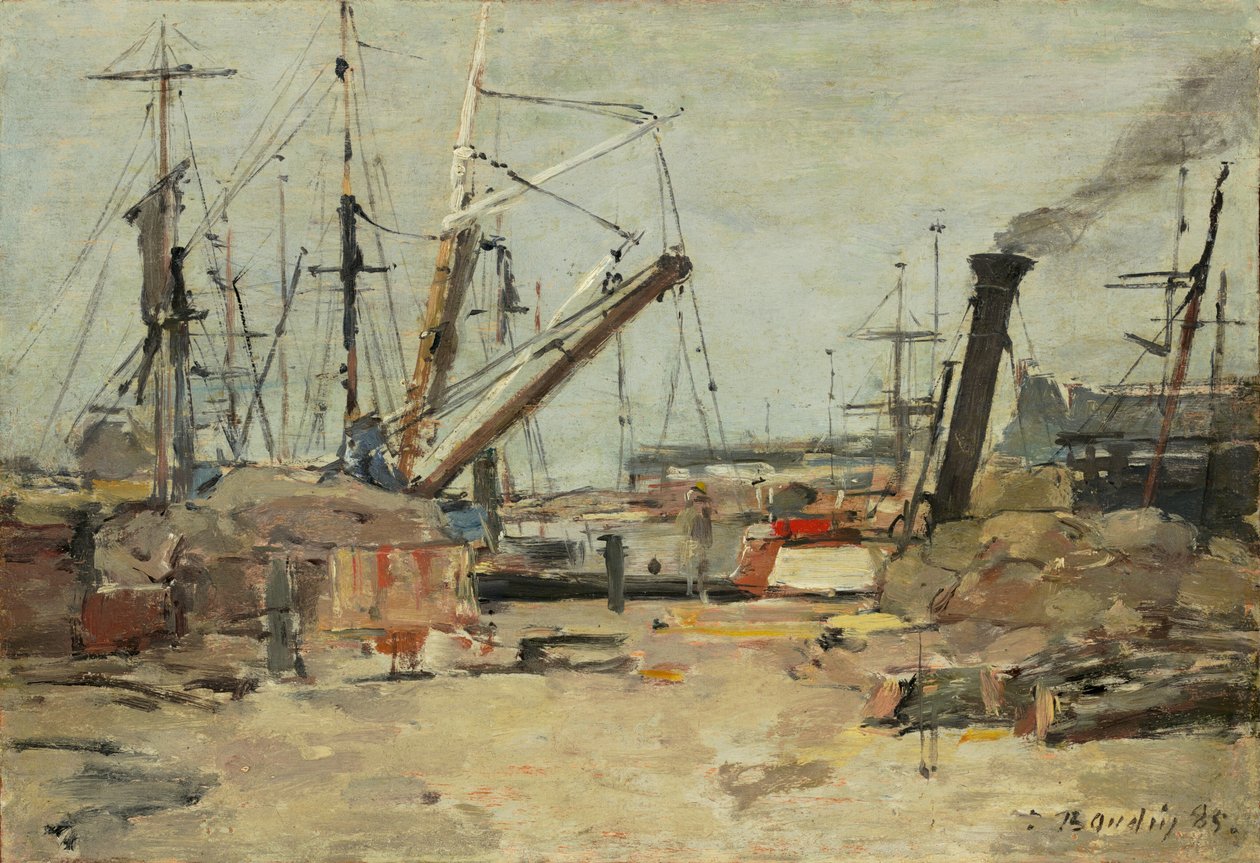 A vonóhálós hajók alkotó: Eugène Boudin