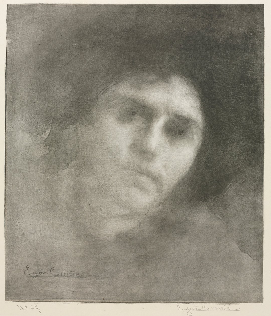 Madame Eugène Carrière nagy tányér, 1893. alkotó: Eugène Carrière