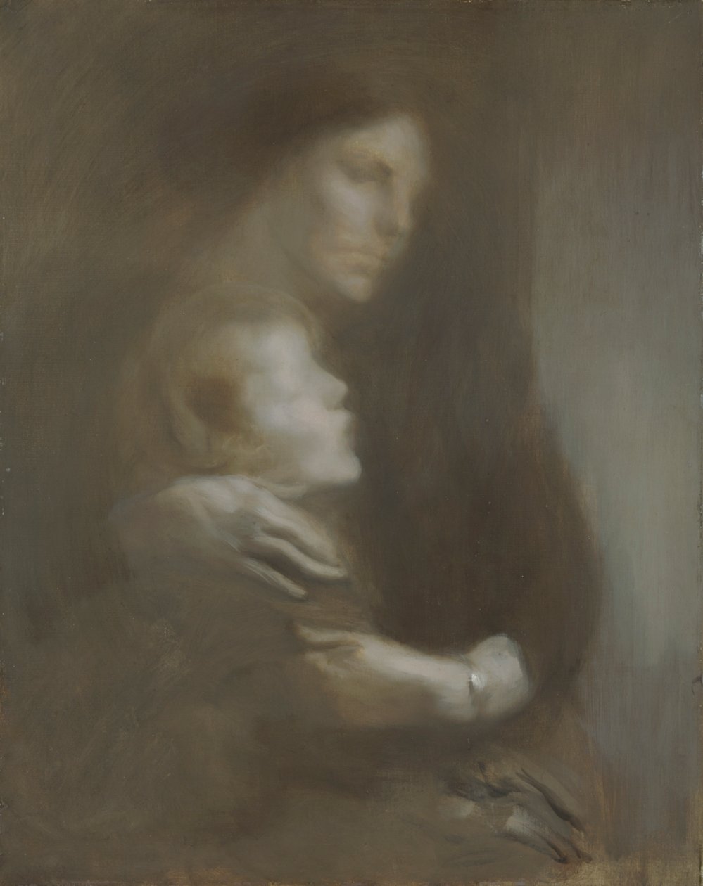 „Anyasági szenvedés”, 1896-97 alkotó: Eugène Carrière