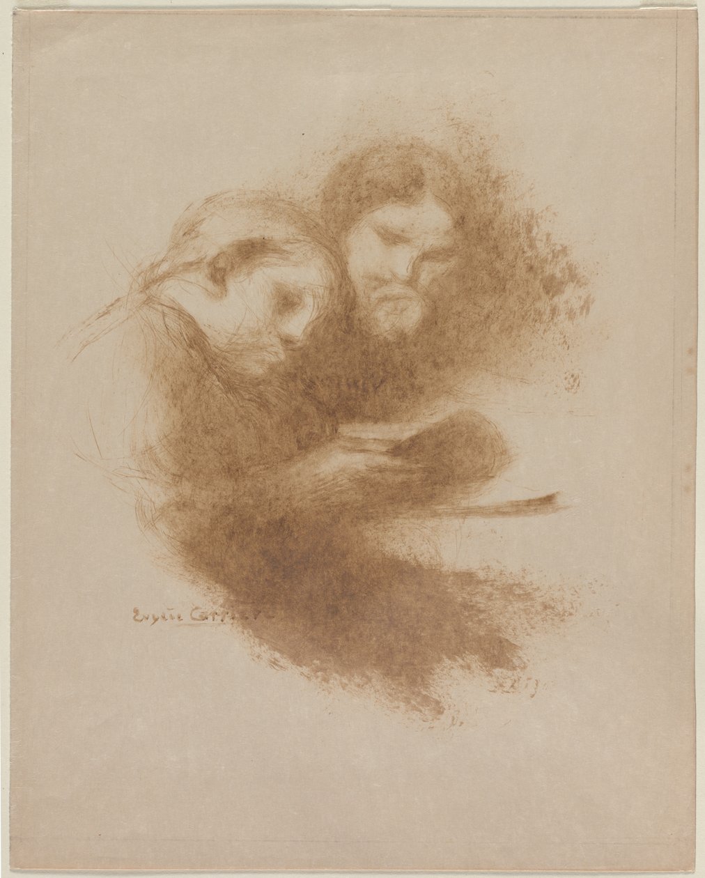 Reading, 1800-as évek negyedik negyede. alkotó: Eugène Carrière
