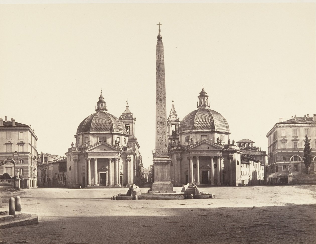 Piazza del Popolo, 1848-52. alkotó: Eugène Constant
