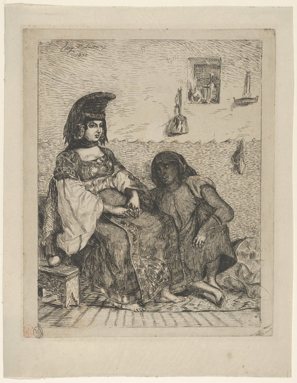 Egy zsidó menyasszony Tangerben, 1833., 1833. alkotó: Eugène Delacroix