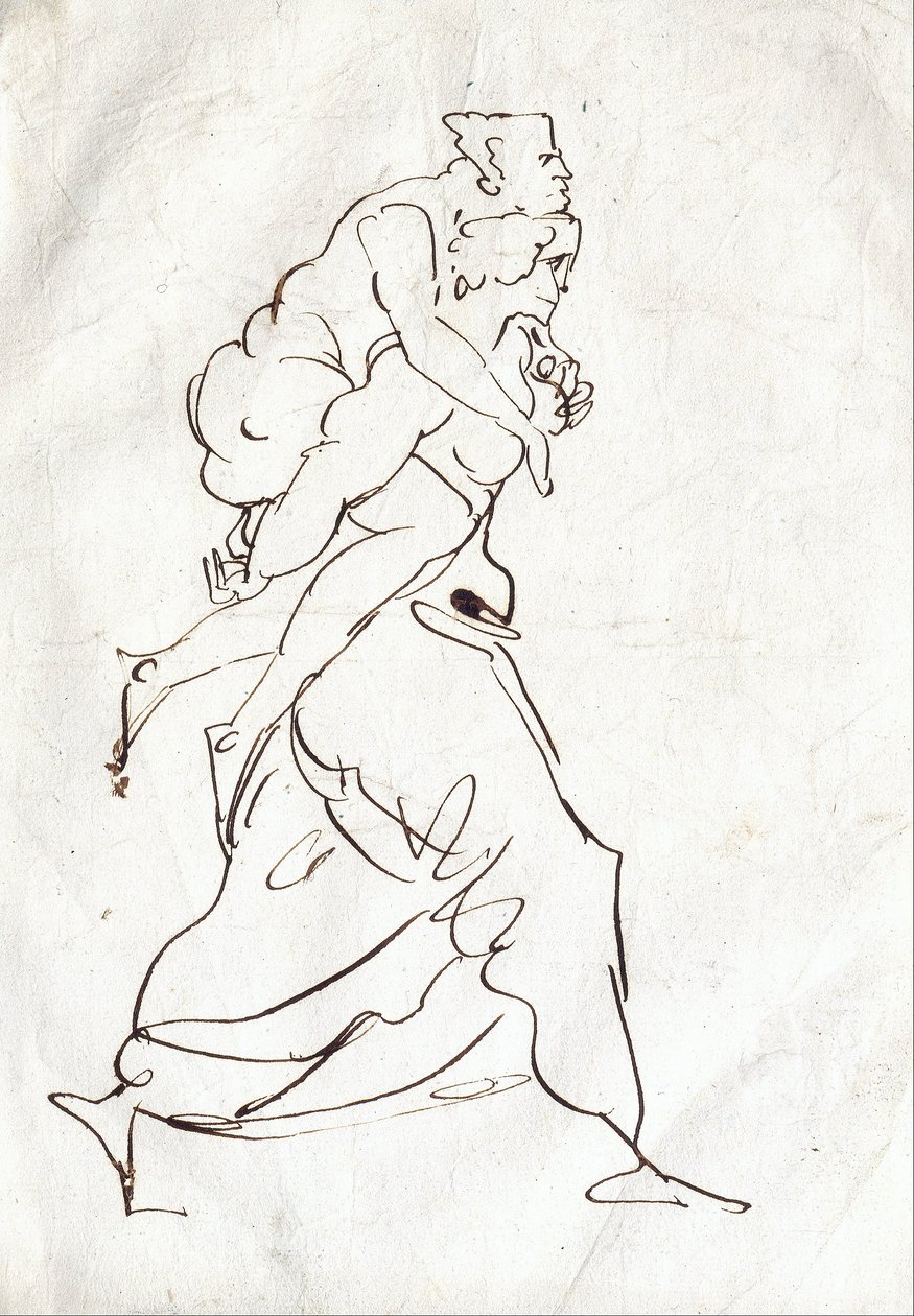 Aeneas és Anchises alkotó: Ferdinand Victor Eugene Delacroix