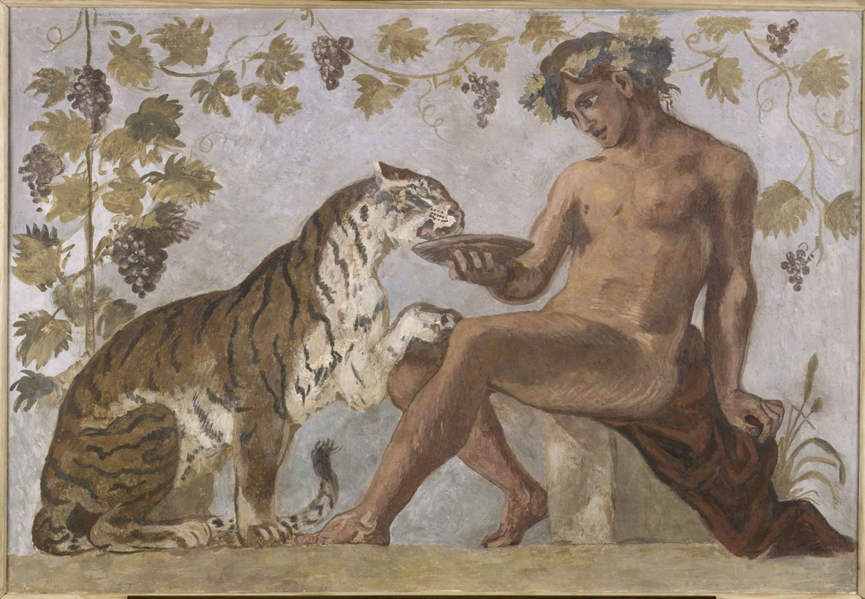 Bacchus tigrissel, 1834. alkotó: Eugène Delacroix