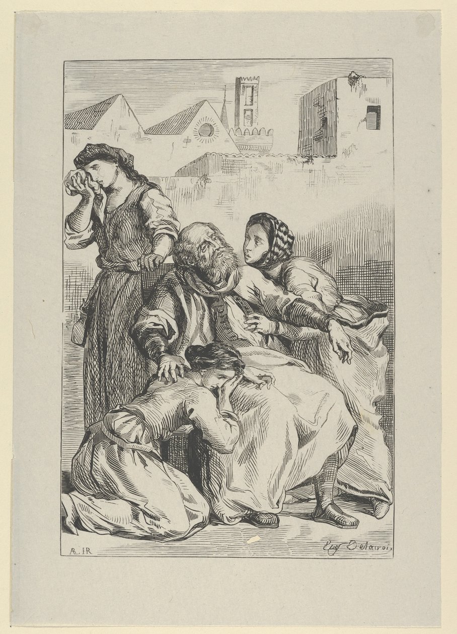 Goetz von Berlichingen halála, 1845., 1845. alkotó: Eugène Delacroix