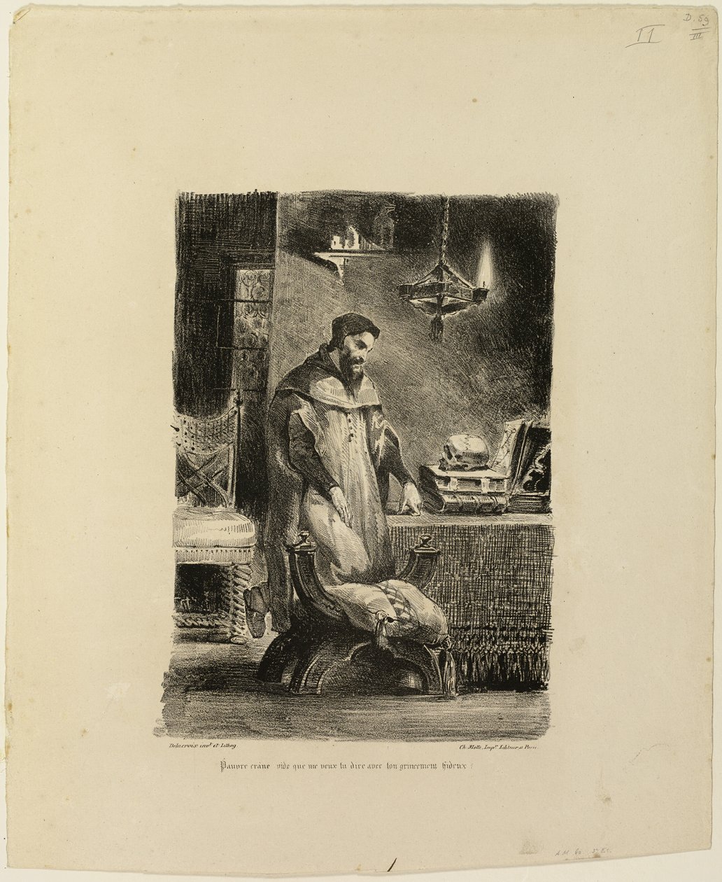 Faust tanulmányában alkotó: Eugène Delacroix