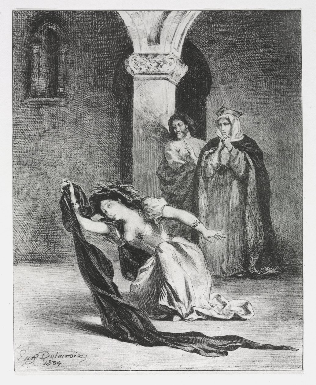 Hamlet: Ophelia éneke alkotó: Eugène Delacroix