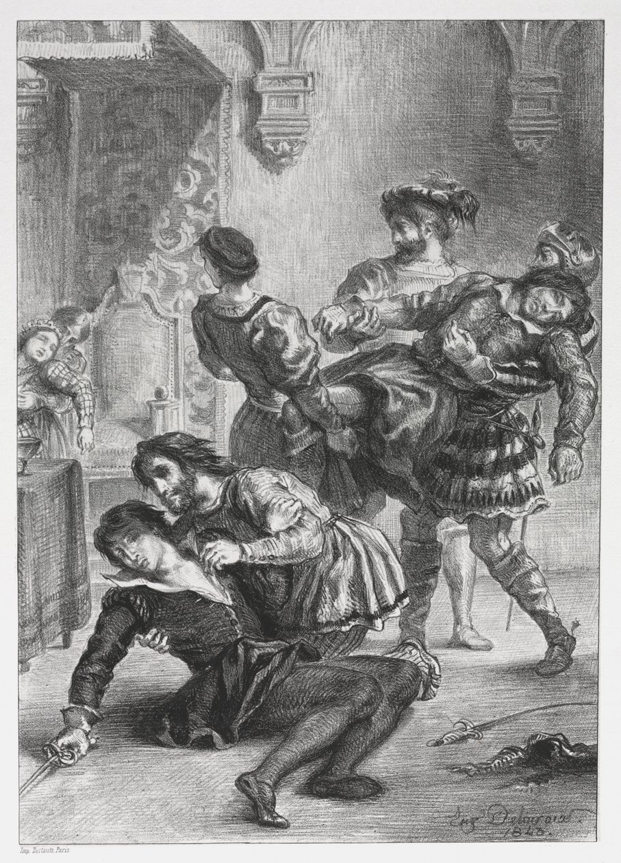 Hamlet: Hamlet halála alkotó: Eugène Delacroix