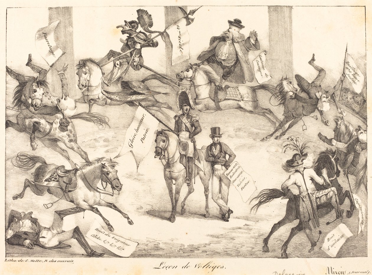 Boltív lecke (trükklovaglás) alkotó: Eugène Delacroix