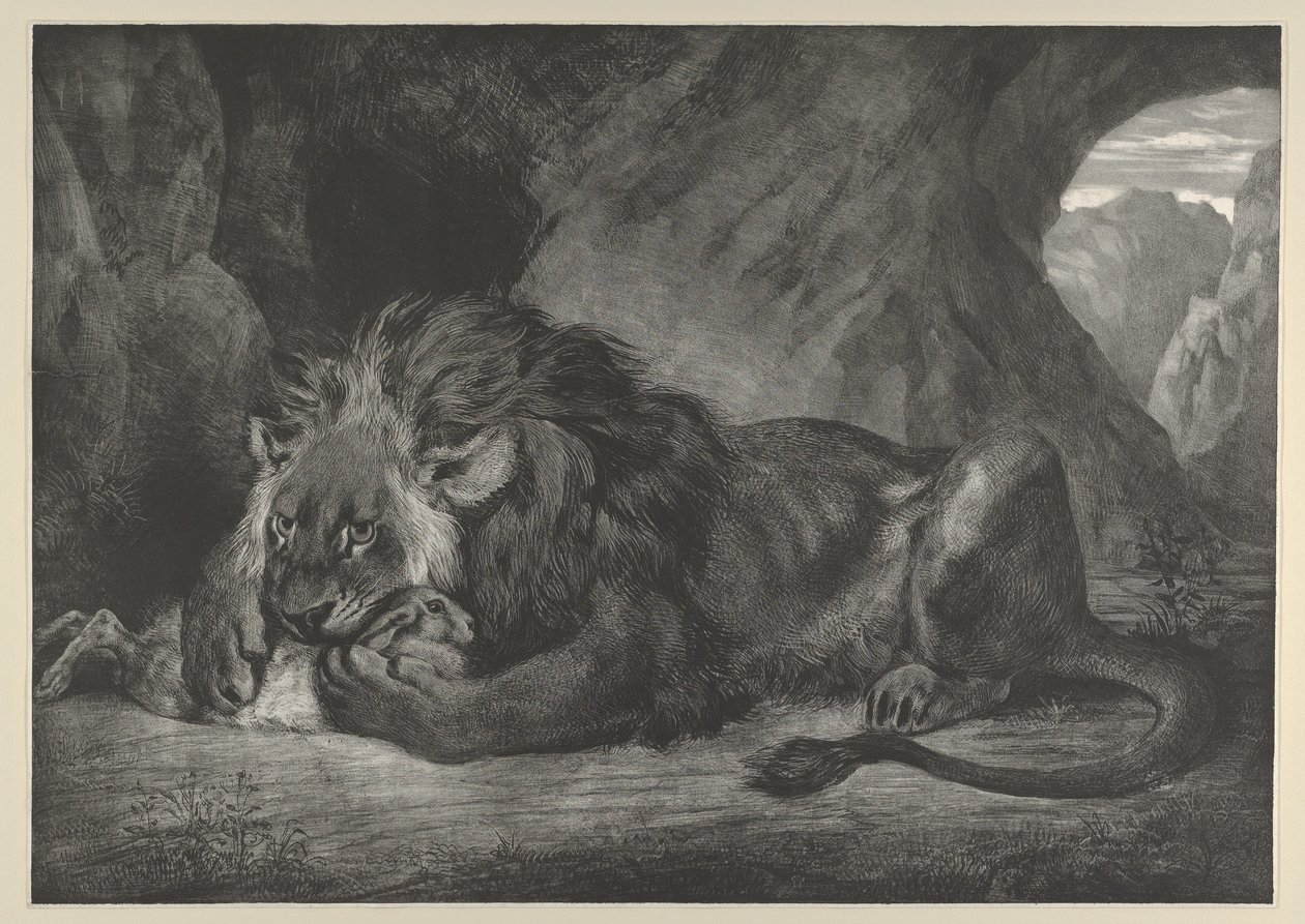 Az Atlasz-hegység oroszlánja, 1829-30., 1829-30. alkotó: Eugène Delacroix