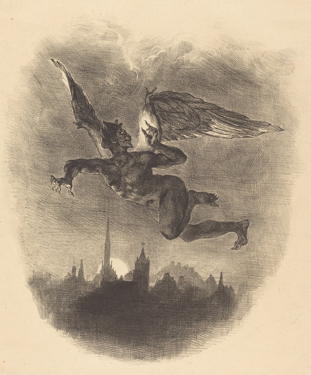 Mefisztó a levegőben, 1828. alkotó: Eugène Delacroix